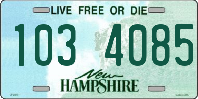 NH license plate 1034085