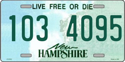 NH license plate 1034095