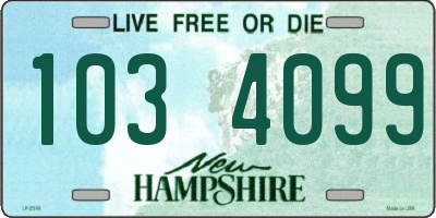 NH license plate 1034099