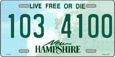 NH license plate 1034100