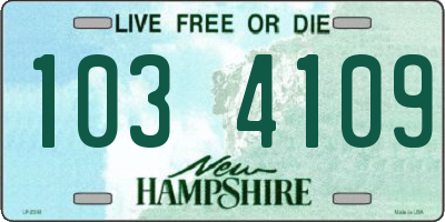 NH license plate 1034109