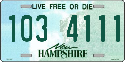 NH license plate 1034111