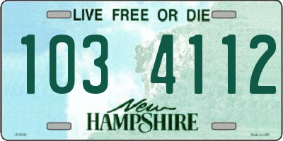 NH license plate 1034112