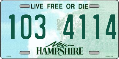 NH license plate 1034114