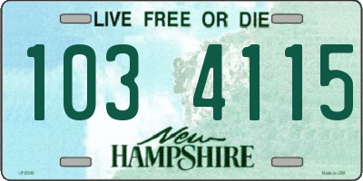 NH license plate 1034115