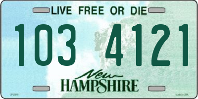 NH license plate 1034121