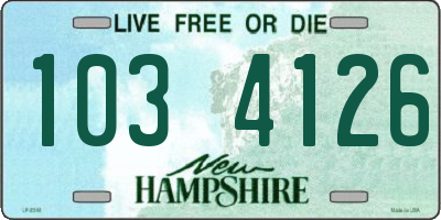 NH license plate 1034126