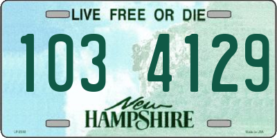 NH license plate 1034129