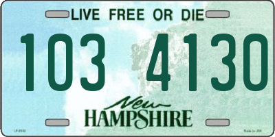 NH license plate 1034130