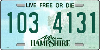 NH license plate 1034131