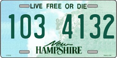 NH license plate 1034132