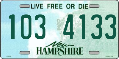 NH license plate 1034133