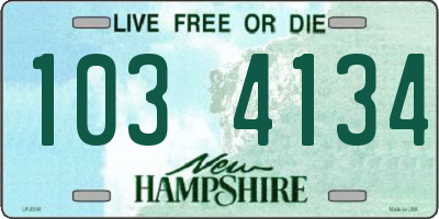 NH license plate 1034134