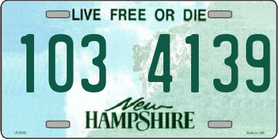 NH license plate 1034139