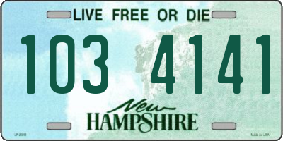 NH license plate 1034141