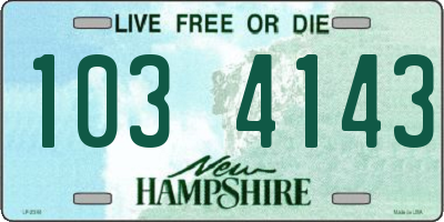 NH license plate 1034143