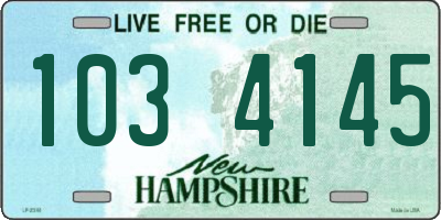 NH license plate 1034145