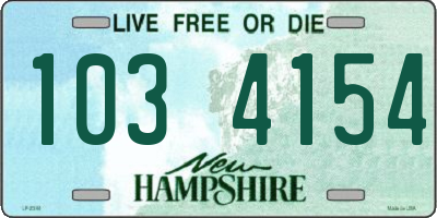 NH license plate 1034154