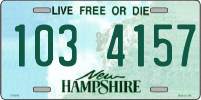 NH license plate 1034157