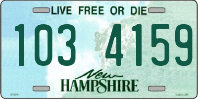 NH license plate 1034159