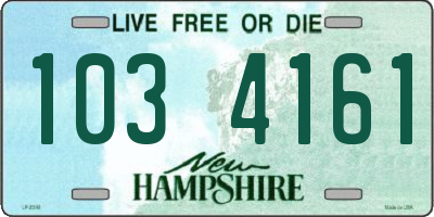 NH license plate 1034161