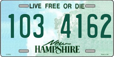 NH license plate 1034162