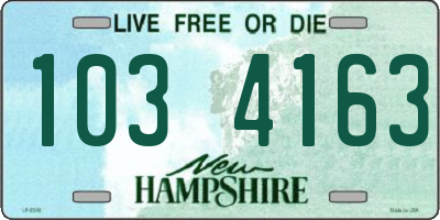 NH license plate 1034163