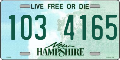 NH license plate 1034165