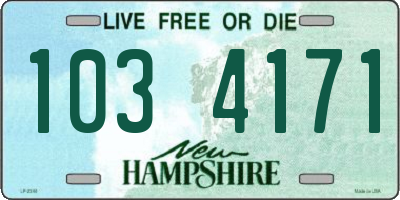 NH license plate 1034171