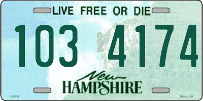 NH license plate 1034174