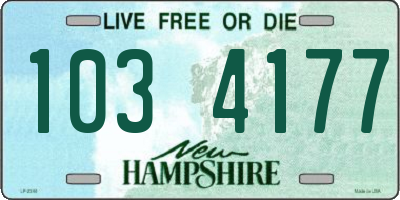 NH license plate 1034177