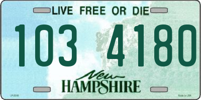 NH license plate 1034180