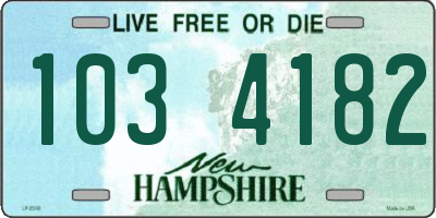 NH license plate 1034182