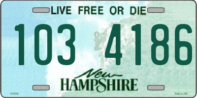 NH license plate 1034186