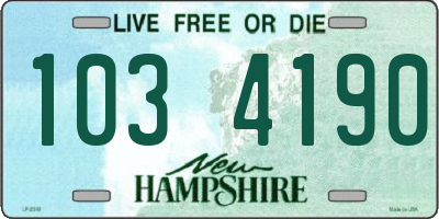 NH license plate 1034190