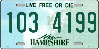 NH license plate 1034199