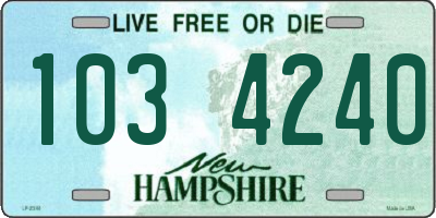NH license plate 1034240