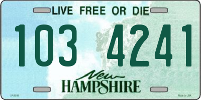 NH license plate 1034241