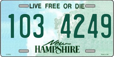 NH license plate 1034249