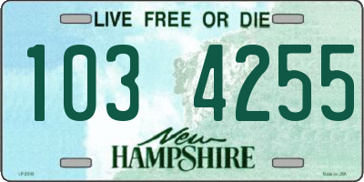 NH license plate 1034255