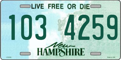 NH license plate 1034259