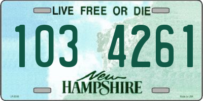 NH license plate 1034261