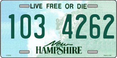 NH license plate 1034262