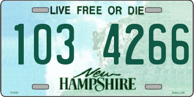 NH license plate 1034266