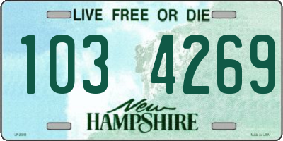 NH license plate 1034269