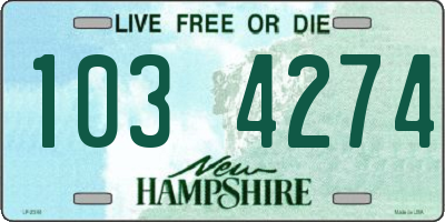 NH license plate 1034274