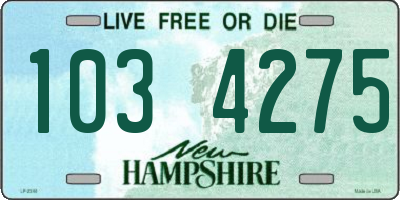 NH license plate 1034275