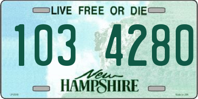 NH license plate 1034280