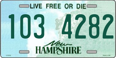NH license plate 1034282