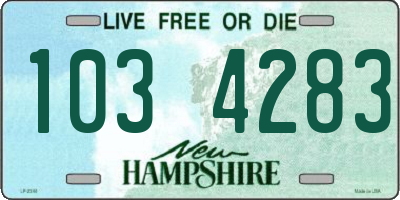 NH license plate 1034283